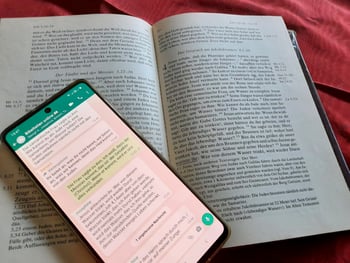 Bibel teilen online: Bibel lesen und über WhatsApp teilen